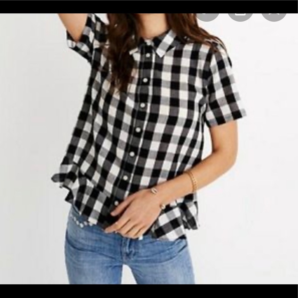 Madewell Peplum Button Down Top